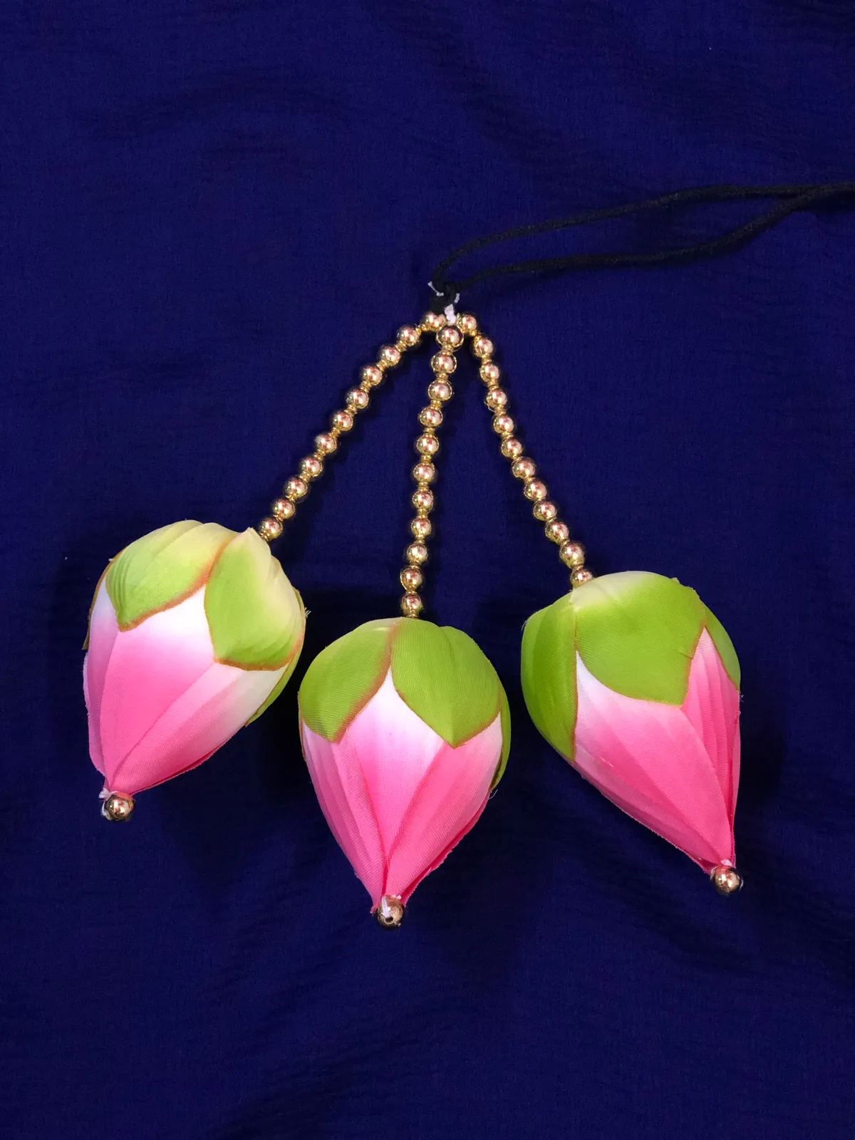 Lotus Bud Gold Bead Kunjalam
