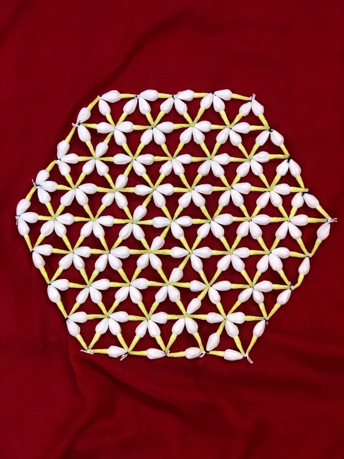 Tissue Bud Netted Jadai Hair Bun - 2