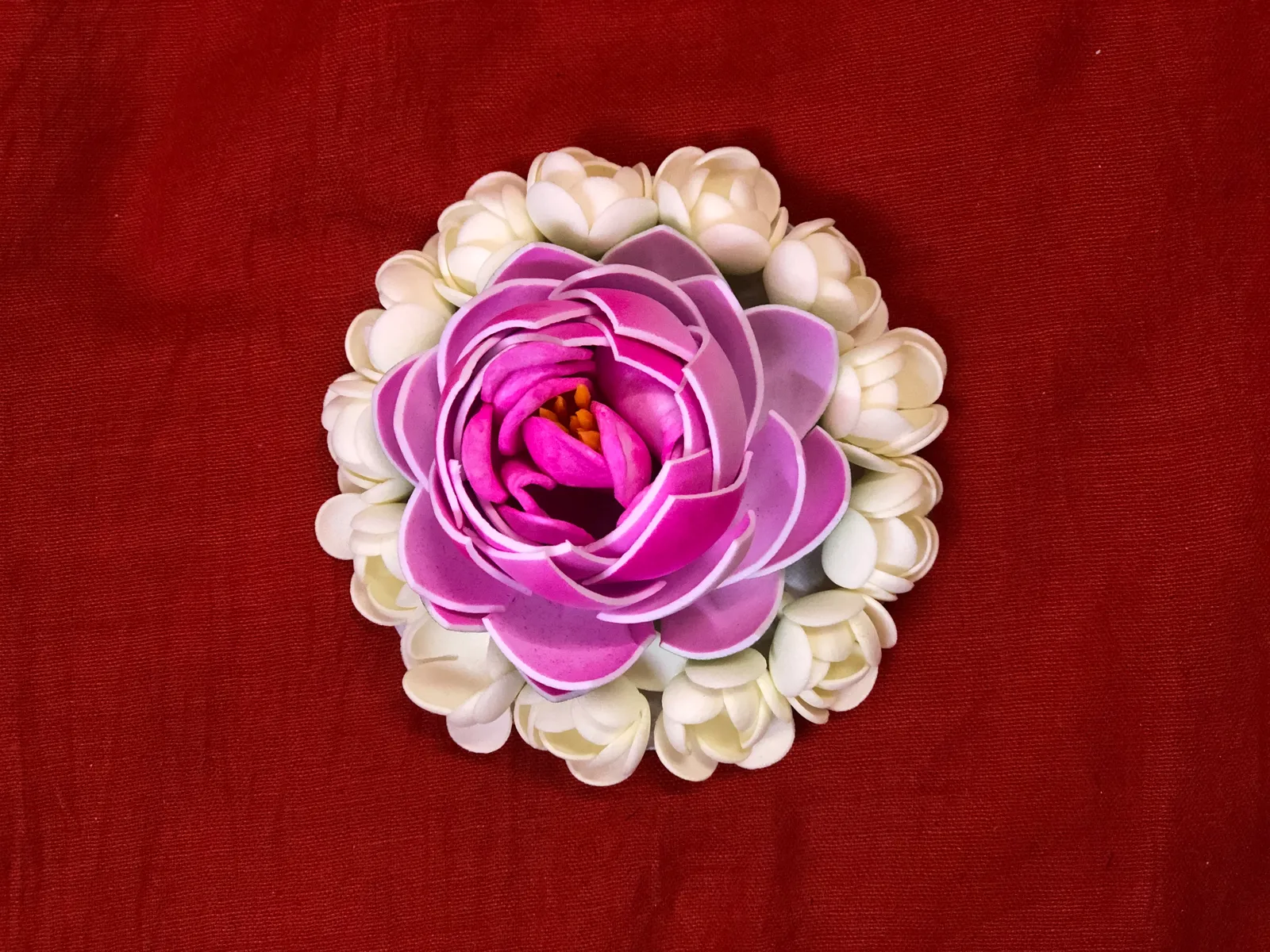 Foam Jasmine Lotus Clip